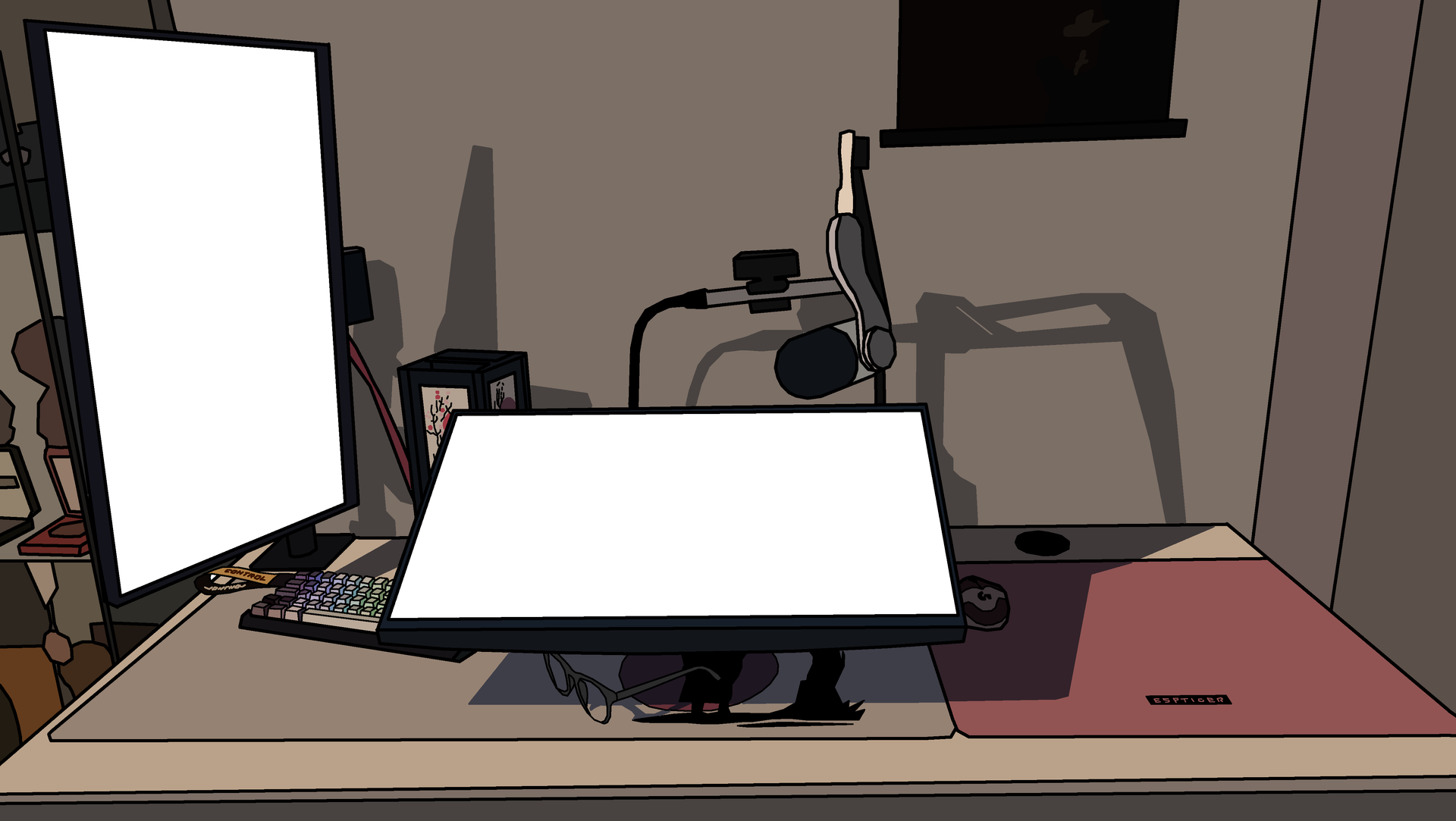Colour Block Twitch Streaming Green Screen - Krita