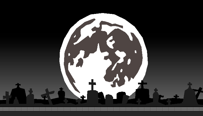 Pixel Art Game Level Design Graveyard - Krita